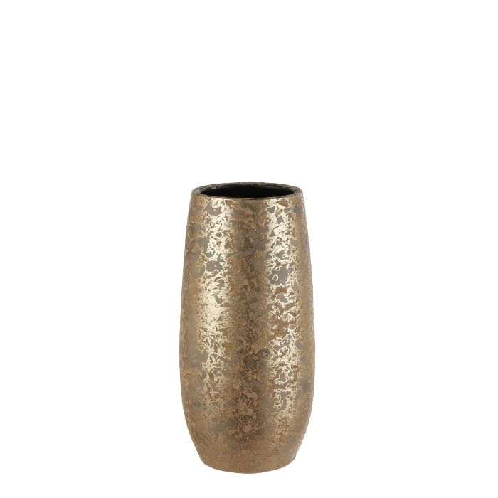 Clemente guldfarvet vase 35 cm høj 