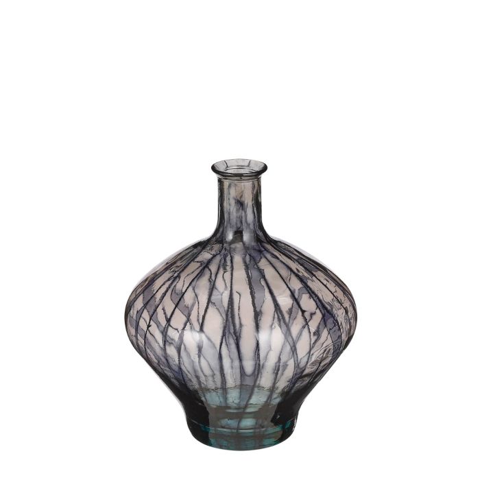 Palermo vase klar og sort 46 cm høj