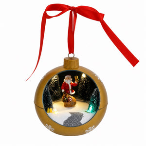 Julgranskulor med vinterlandskap
