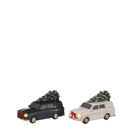 Gammeldags bil med lys