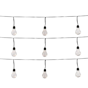 Party lyskæde med 10 pærer i varm hvid