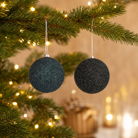 Julkula med glitter i plast 