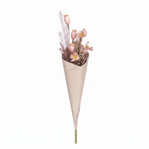 Blombukett med en torkad look ljusröd 60 cm