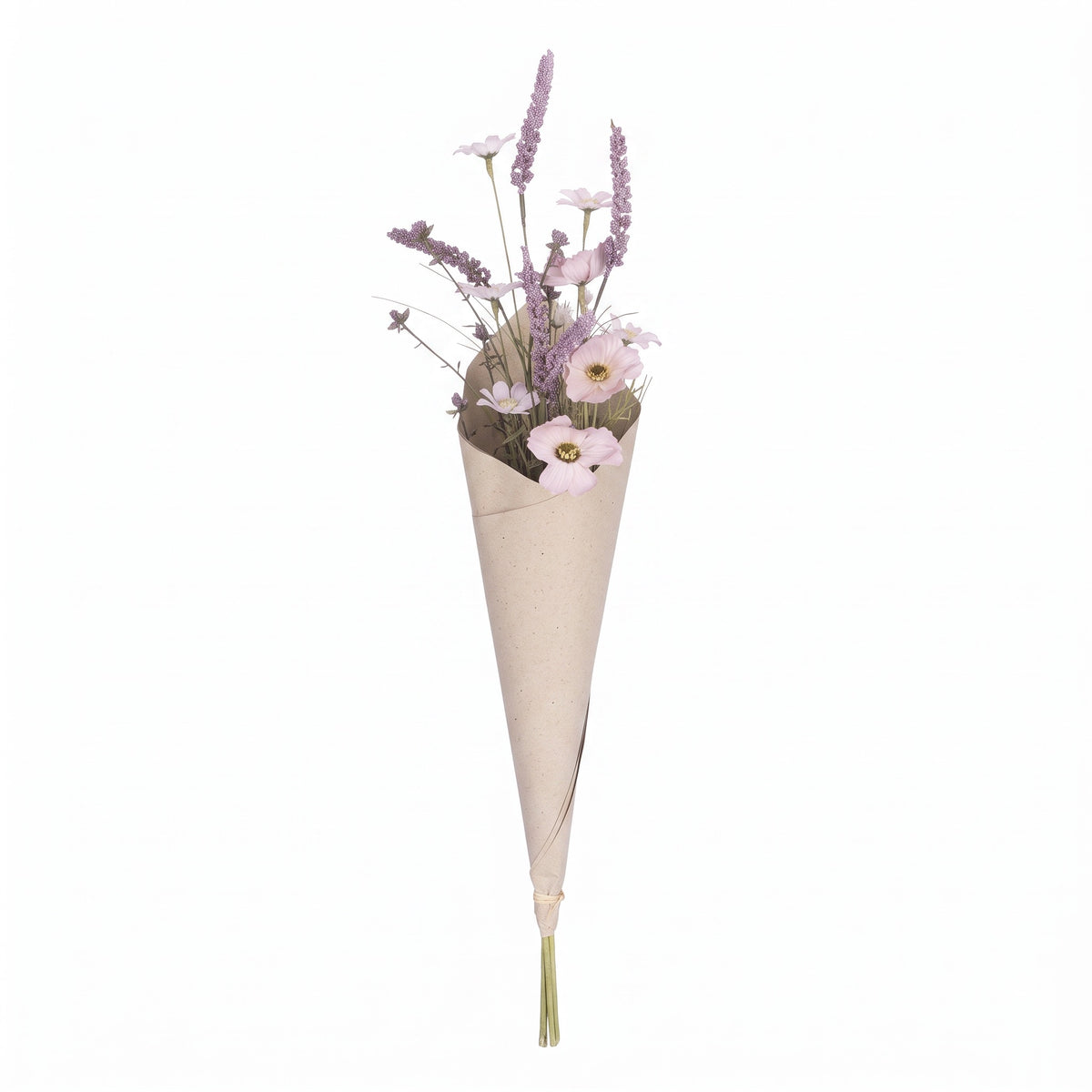 Torkad blombukett lila konstgjord 60 cm
