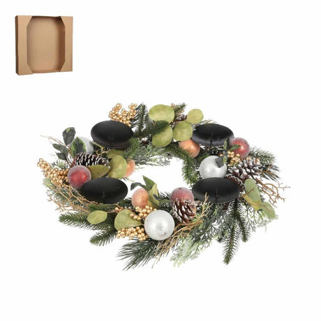 Adventkrans med kugler og kogler