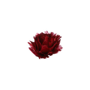 Blomsterhoved med klips mørkerød