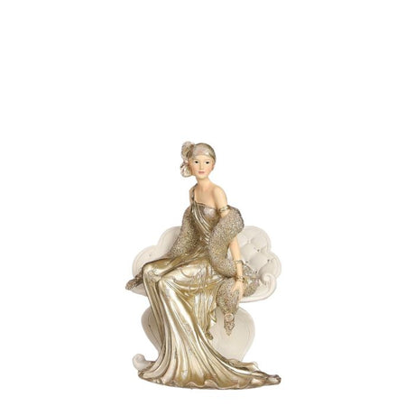 Siddende dame anno 1920