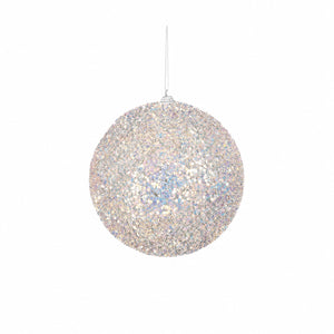 Julkulor i frigolit med glitter 15 cm i diameter