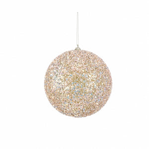 Julkulor i frigolit med glitter 15 cm i diameter