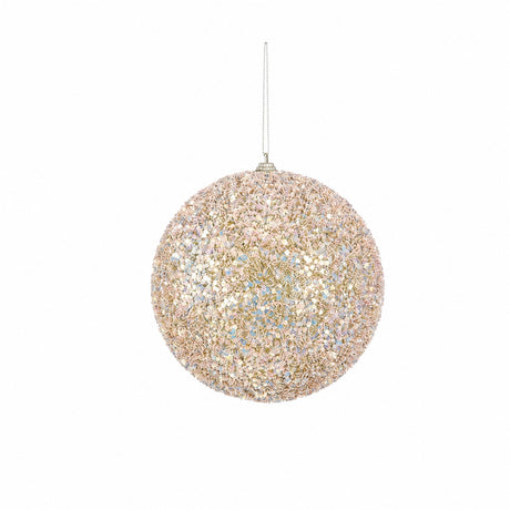 Julkulor i frigolit med glitter 15 cm i diameter