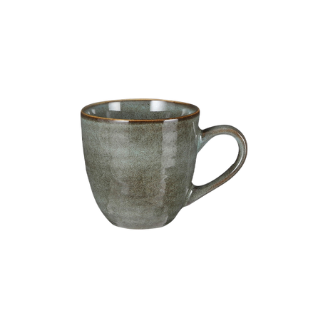 Tabo grønt stentøjskrus med hank