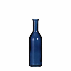 Genbrugsglasflaske blå vase