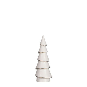 Hvidt juletræ i porcelæn 21 cm højt