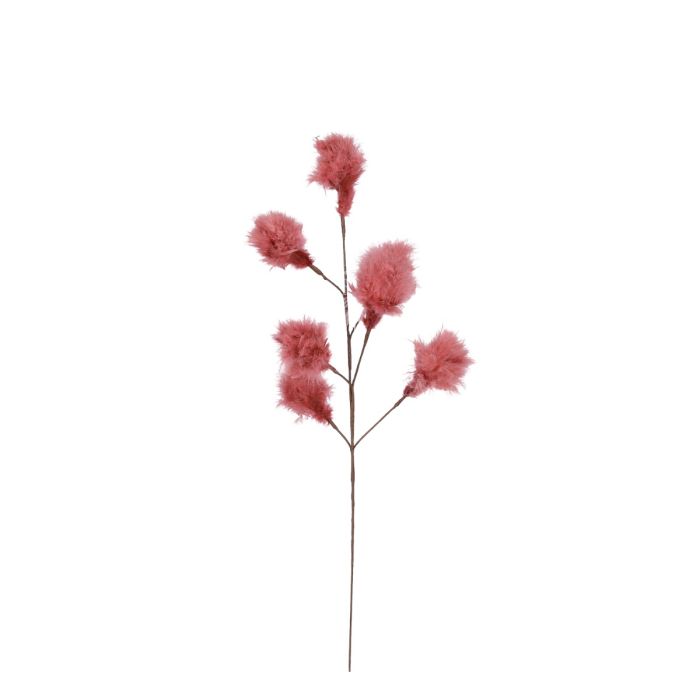 Gren med fjerduske mørk lyserød