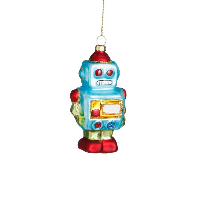 Julekugle Robot i blå