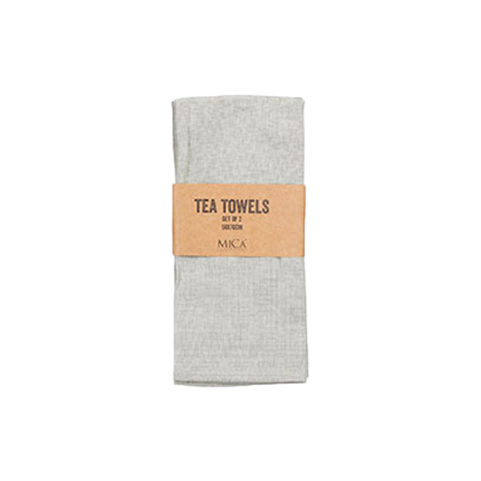 Lysegrønne viskestykker med brun label