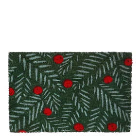 Dørmåtte med taksgrene og bær