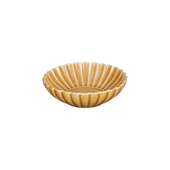 Pesca skål lille i okkerfarvet keramik