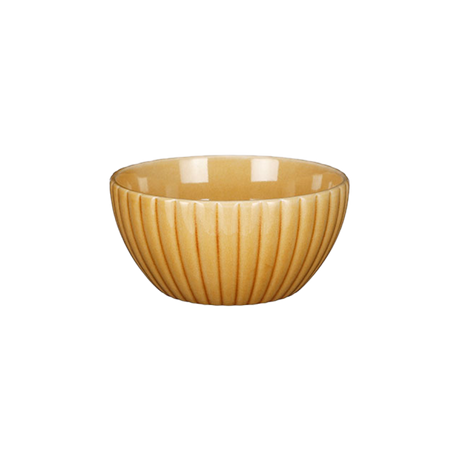 Stor Pesca skål i okkerfarvet keramik