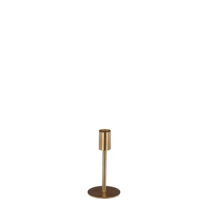 Andes lysestage 14 cm høj guldfarvet