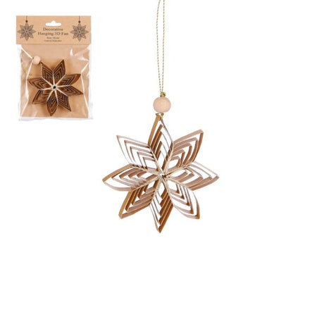 Håndlavet stjerne 10 cm høj guldfarvet