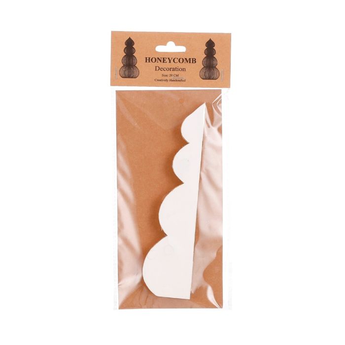 Håndlavet Juletræ creme 20 cm højt