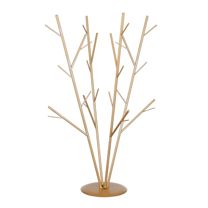 Dekorationstræ på fod guld 81 cm højt