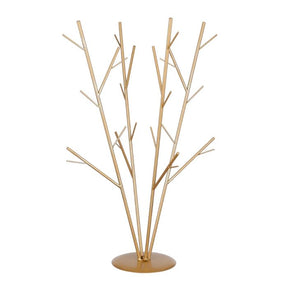 Dekorationstræ på fod guld 81 cm højt