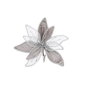 Julestjerne med klips sølvfarvet