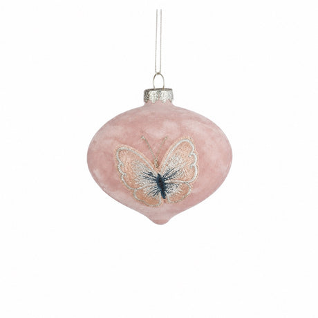 Julkula Rosa med fjäril