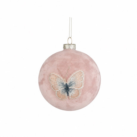 Julkula Rosa med fjäril