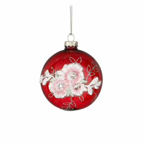 Julkulor med blommotiv