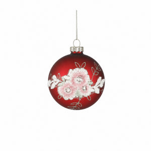 Julkulor med blommotiv