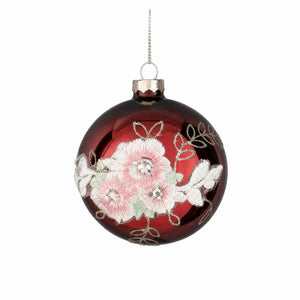 Julkulor med blommotiv
