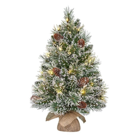 Vandans Juletræ med lys & kogler 60 cm højt