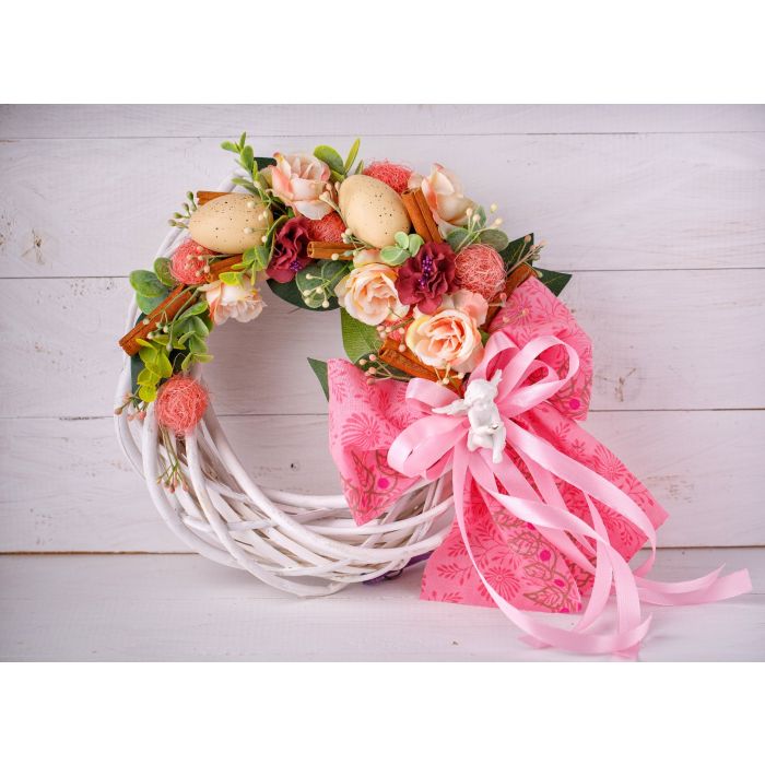 Pilekrans hvid 30 cm i diameter