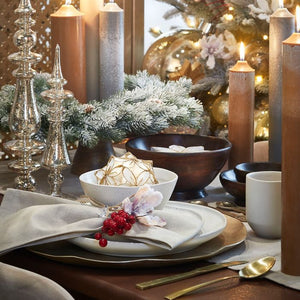  spiseske og teske i mørk guldfarve