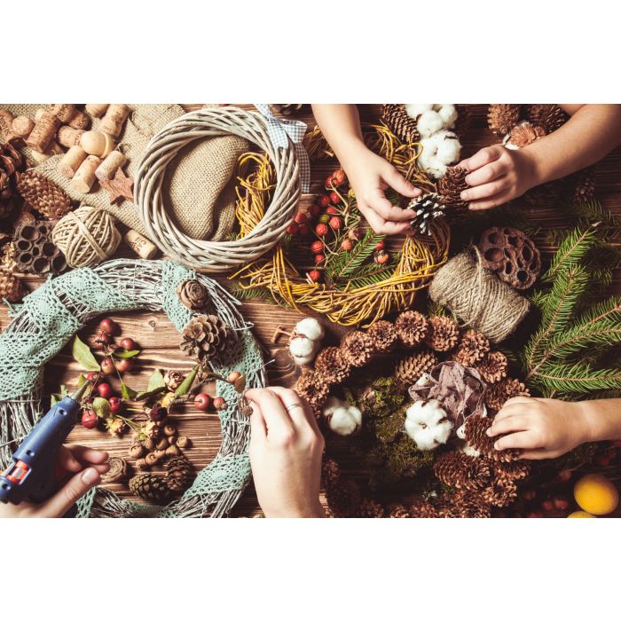 Pilekrans brun 30 cm i dia