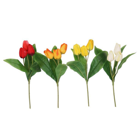 Tulipanstilk med 3 blomster 