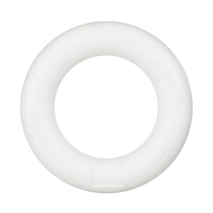Krans i hvid polystyren 30 cm i diameter. 