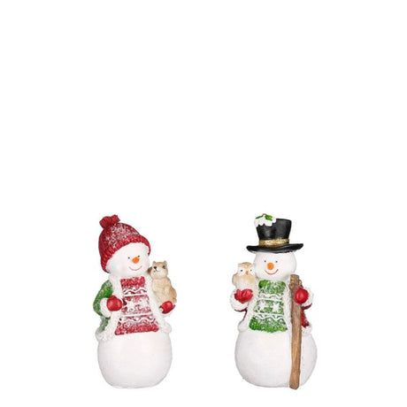 Snemænd med skovens dyr