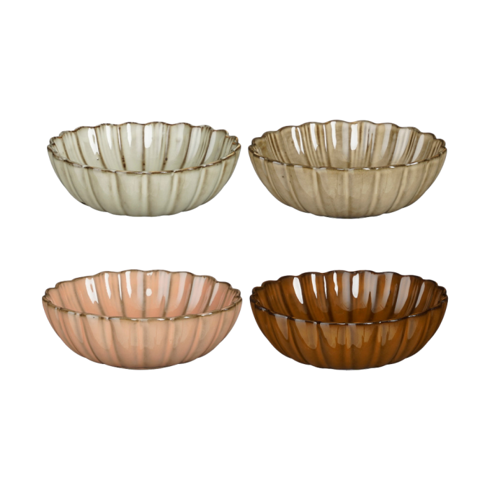 Corfu skåle i fire farver