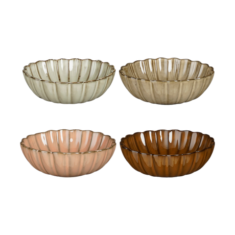 Corfu skåle i fire farver