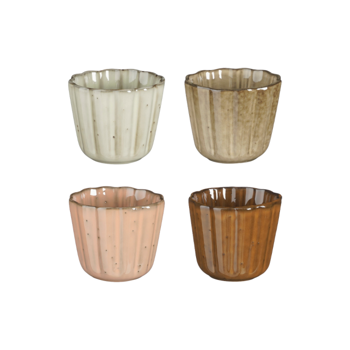 4 Corfu kopper uden hank i forskellige farver fra Mica Decorations