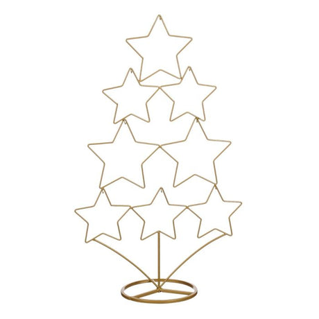 Dekorationsjuletræ med stjerner 58 cm højt