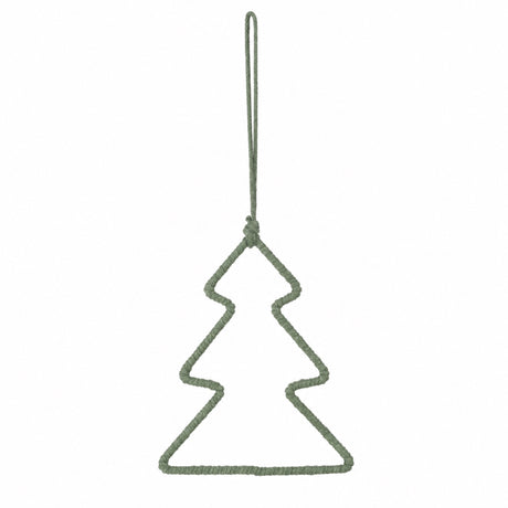 Julgran med färgat tvinnat snöre