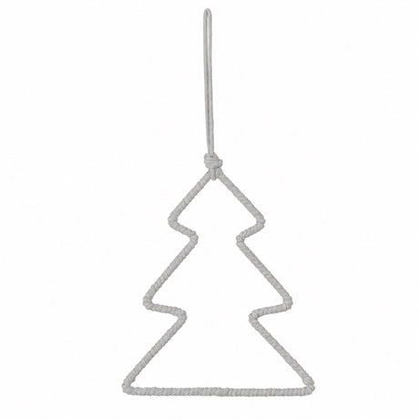 Julgran med färgat tvinnat snöre