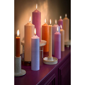 Bloklys 20 cm højt creme