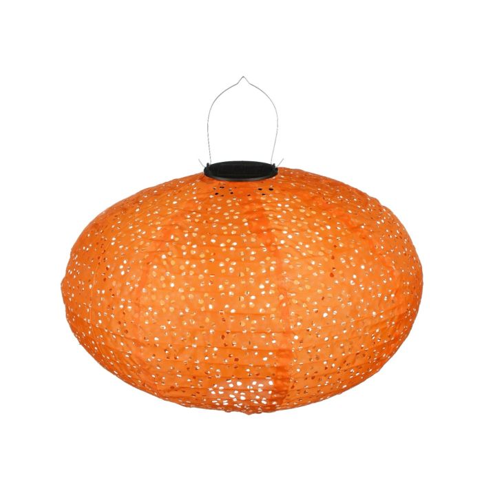 Lanterne med solceller orange