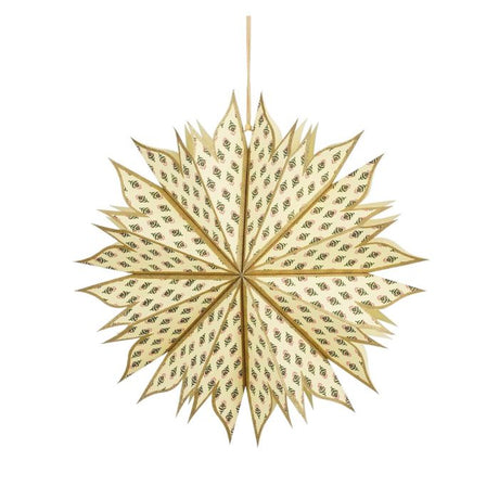 Vinduespynt Blomsterstjerne råhvid